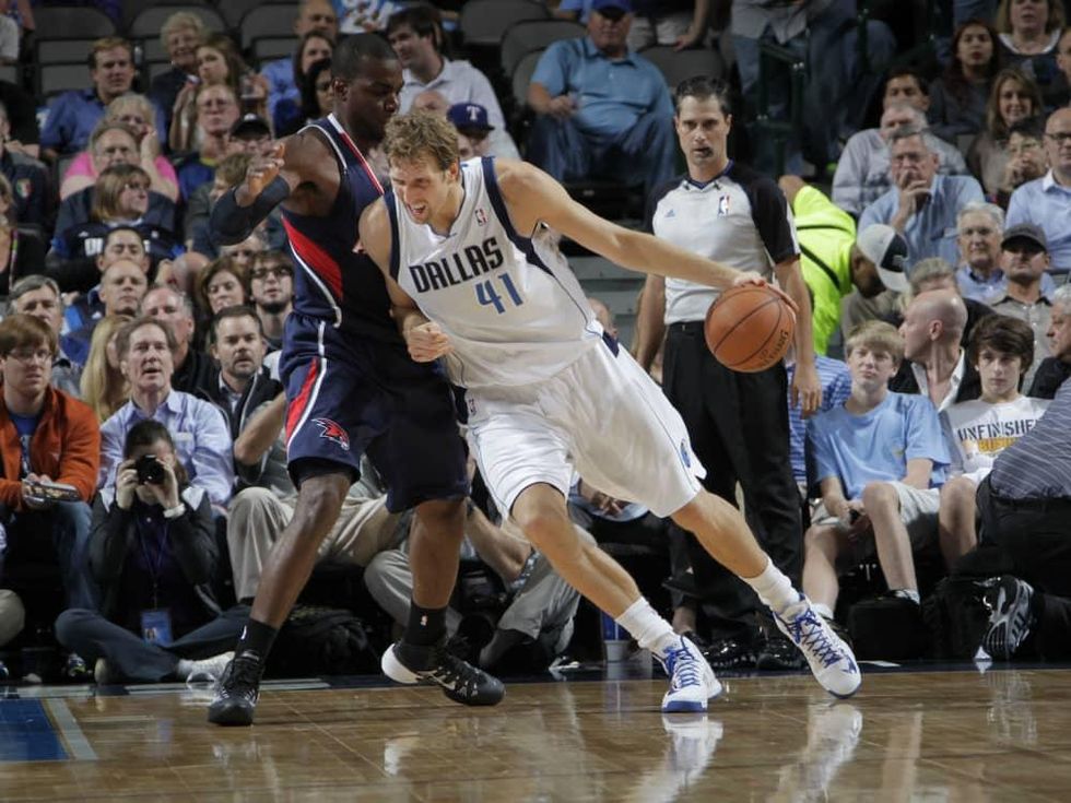 Dirk Nowitzki of the Dallas Mavericks