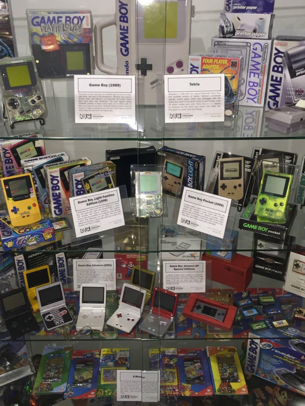 Display case at National Videogame Museum