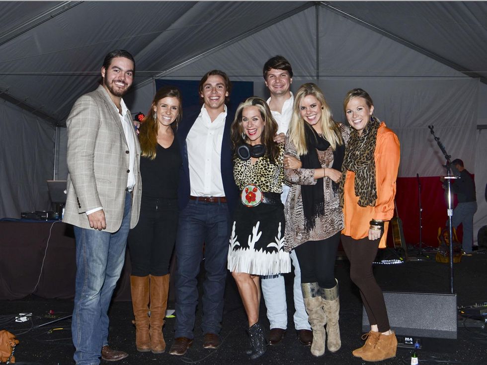 DJ Lucy Wrubel with Gideon Powell, Michelle McAdam, Caleb Powell, Chris Landers, Whitney Landers, Abigail Powell