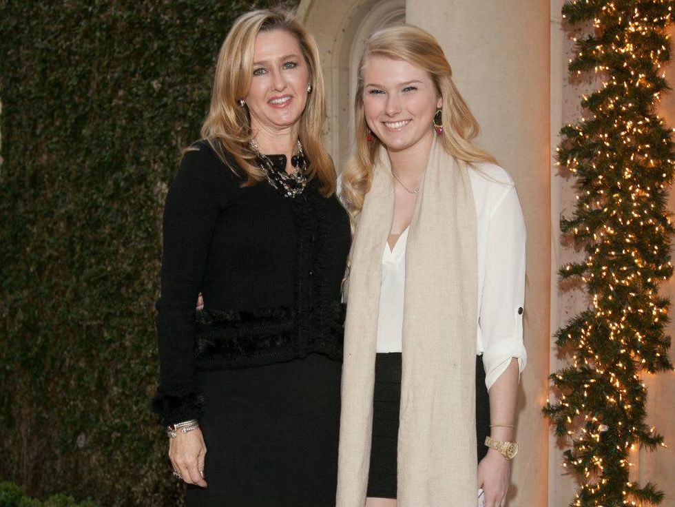 Donna and Elizabeth Dorsey, gene and jerry jones holiday tea