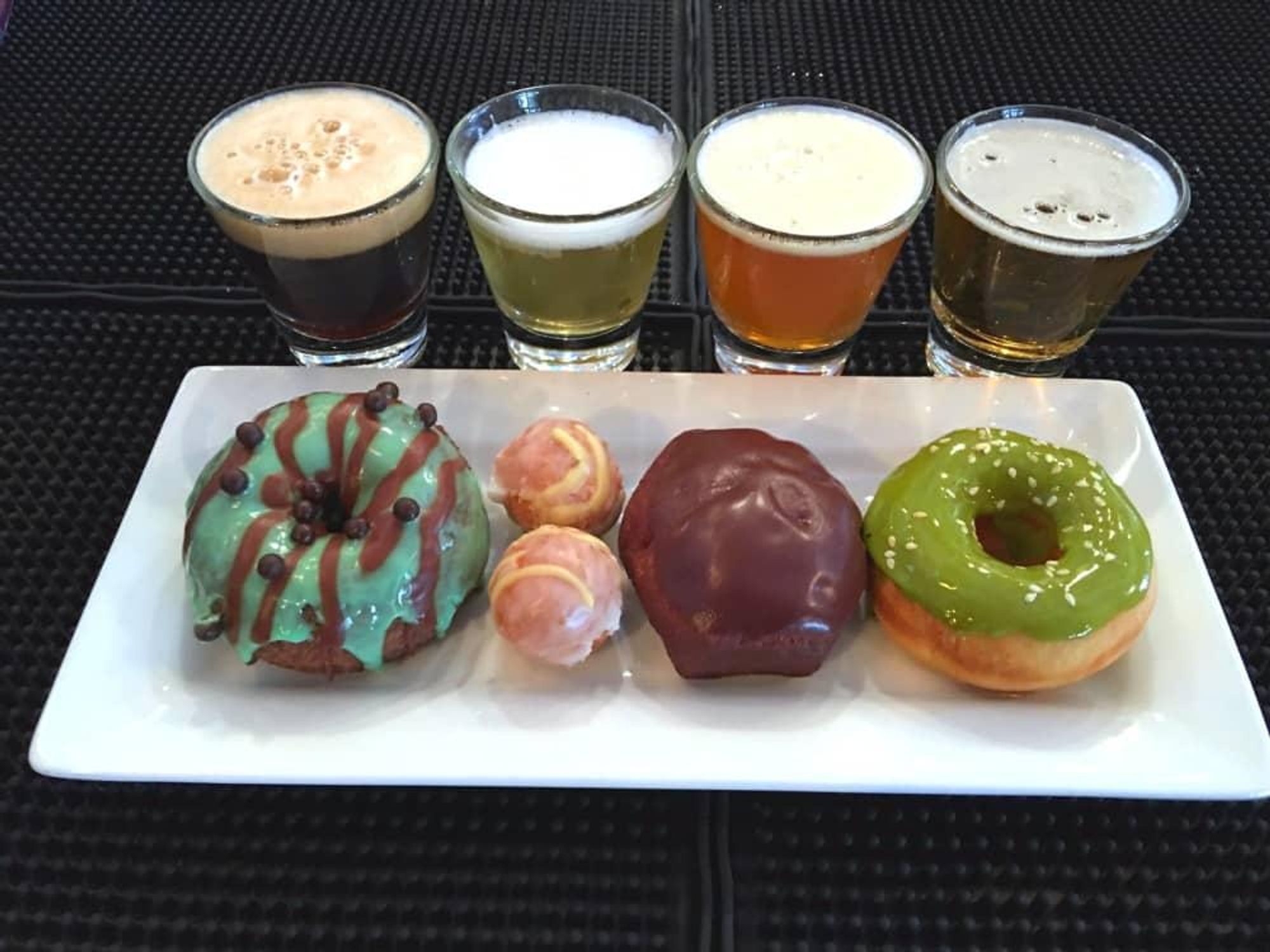 Doughnut and beer pairing at LUCK Trinity Groves