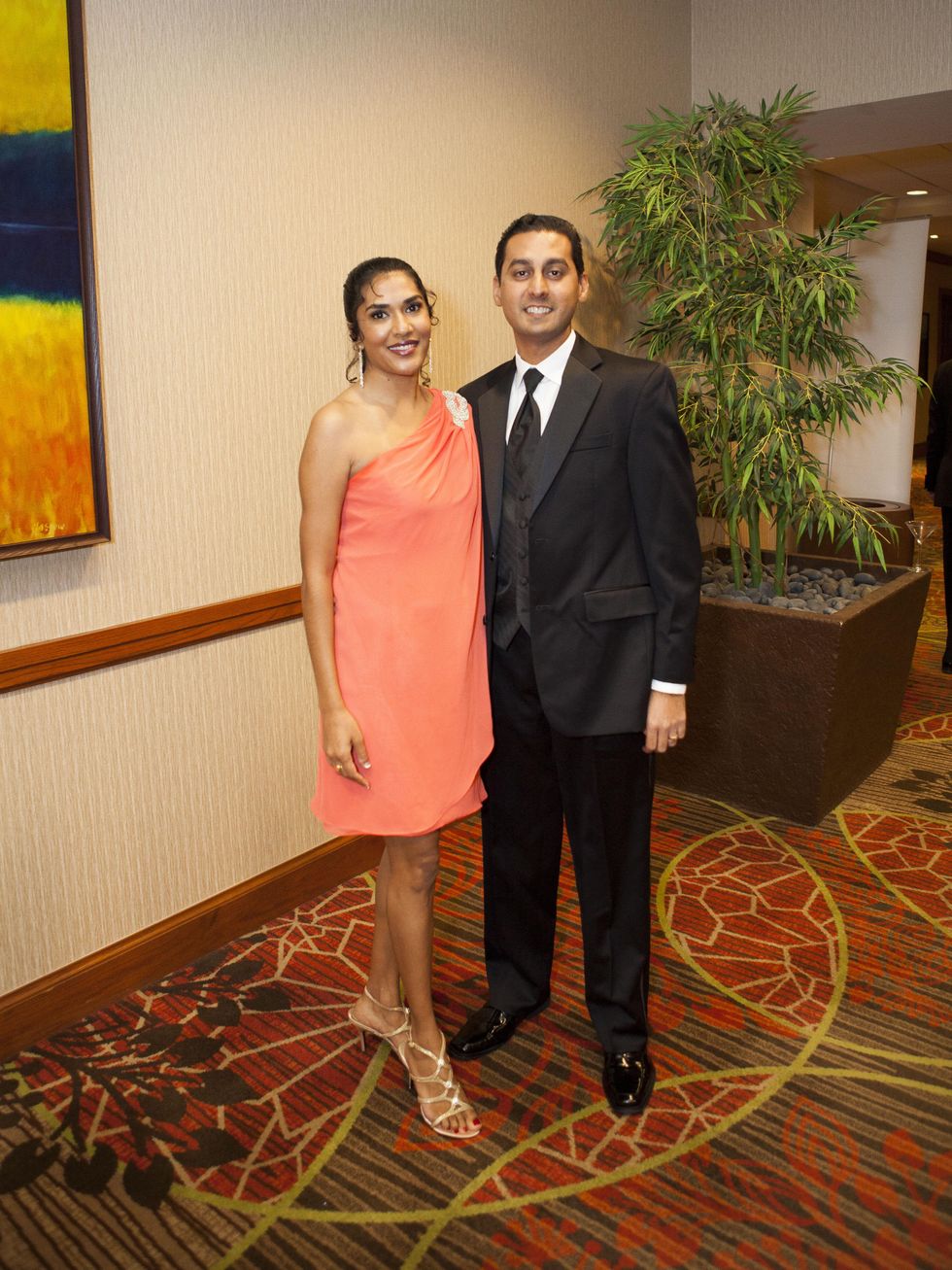 Douglas and Ash Robbins, black tie dinner