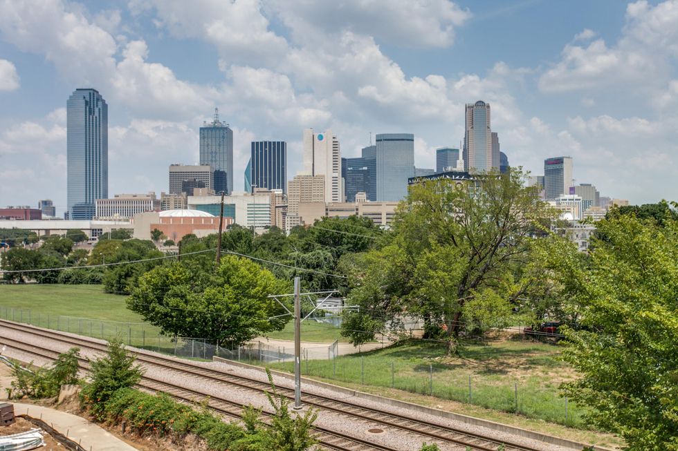 Downtown Dallas view from the Cedars
