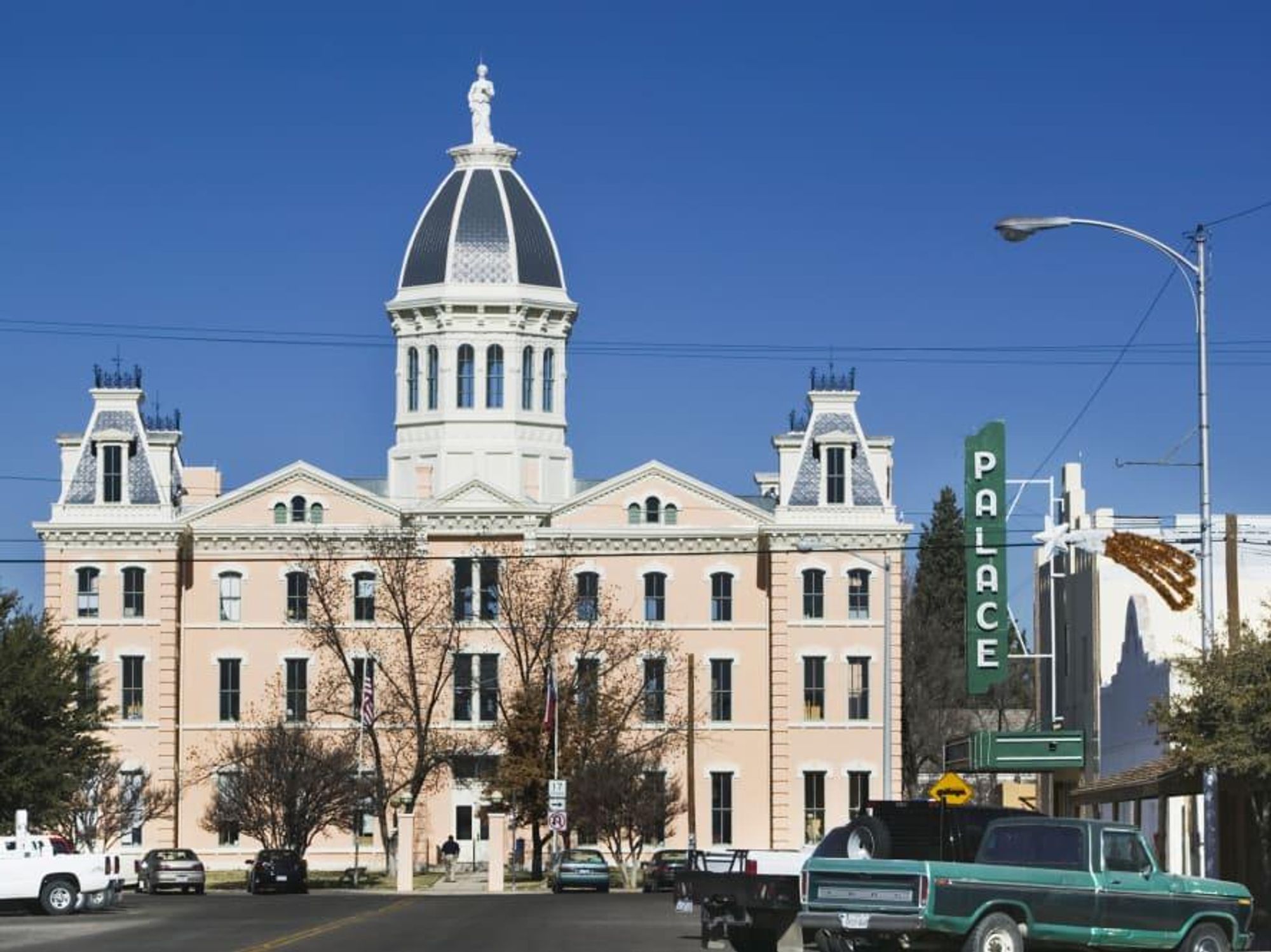 Downtown Marfa Presidio County Courthouse