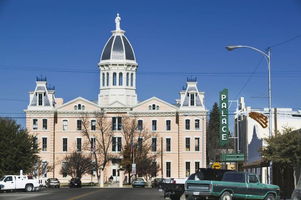 Downtown Marfa Presidio County Courthouse