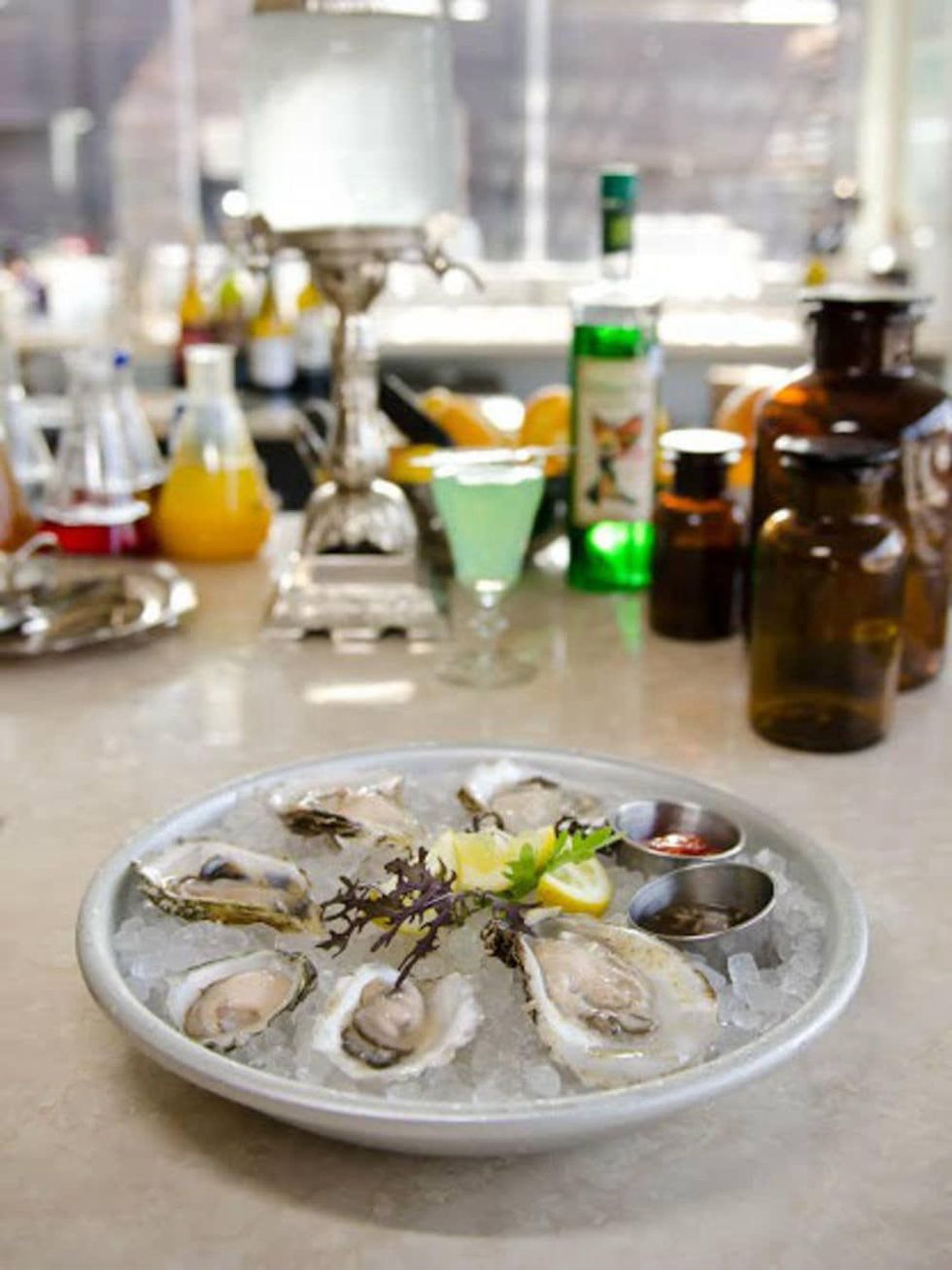 driftwood, oysters, absinthe