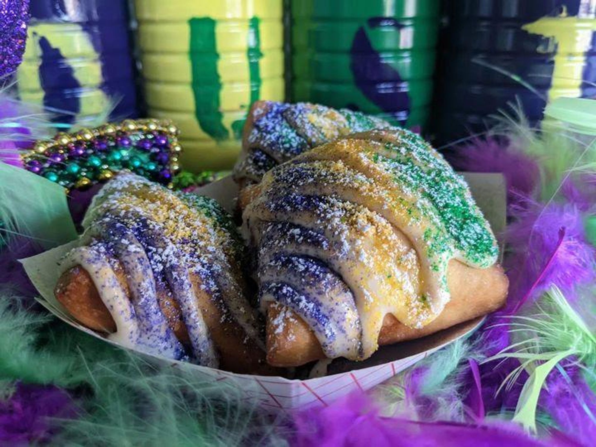 Dusty Biscuits king cake beignets