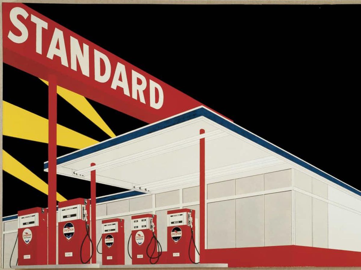 Edward Ruscha, Standard Station, Amarillo, Texas, 1963. Part of ...