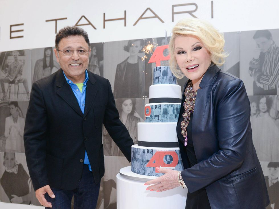Elie Tahari and Joan Rivers at 40th anniversary celebration in New York November 2013