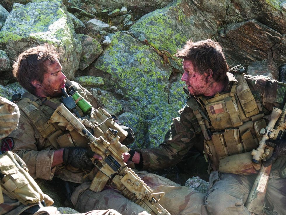 Emile Hirsch and Mark Wahlberg in Lone Survivor