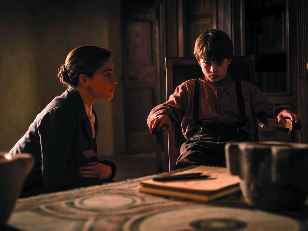 Emilia Clarke and Edward George Dring in Voice from the Stone