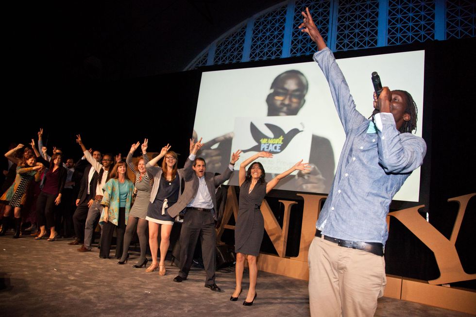 Emmanuel Jal with guests