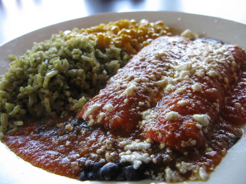 Enchiladas at Pepe's Ranch restaurant in Dallas