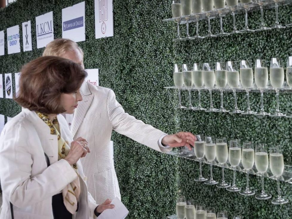 Equest Gala champagne wall