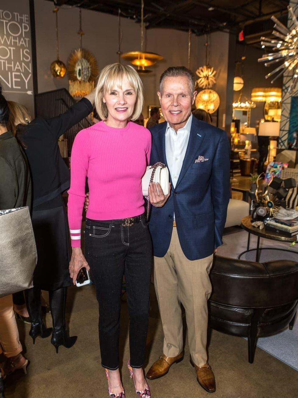 Erin Matthews, Russ Davis, Arteriors Downing Party 2018