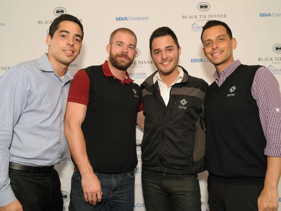 Ernesto Brito, Jeremy Calhoun, Aric Cressey, Anthony Gonzalez at Black Tie Dinner Sponsor Kick-Off