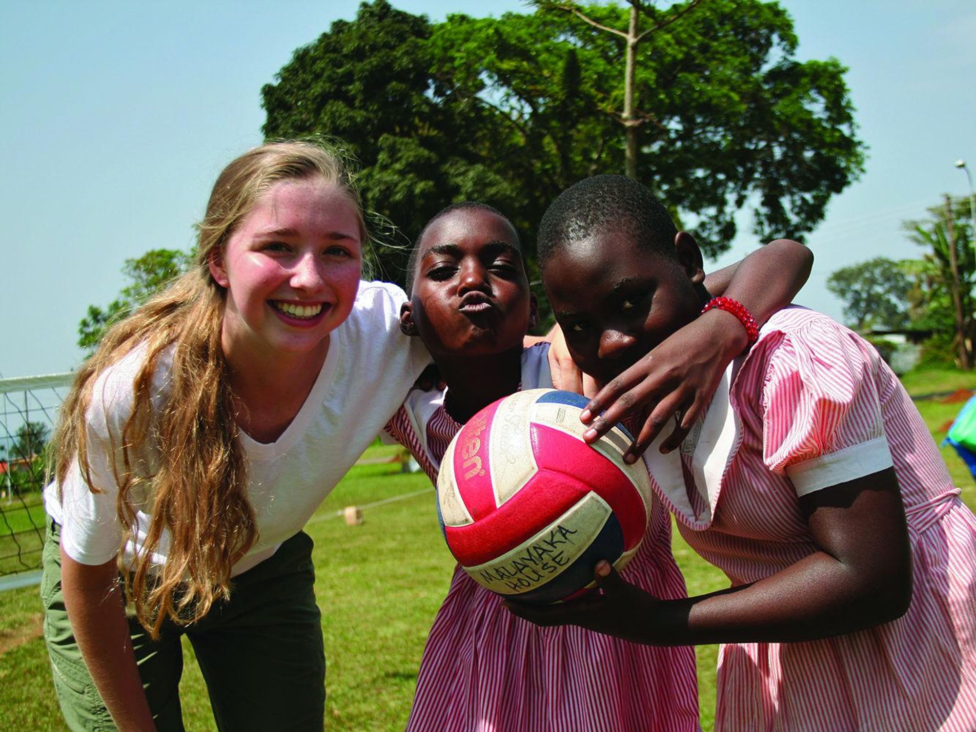 ESD junior Rainey Lynch traveled to Entebbe, Uganda to share her love of
volleyball with kids at the Malayaka House orphanage.