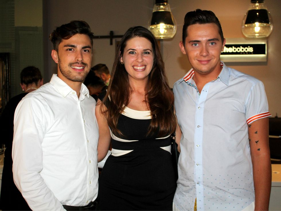 Eugenio Reyes, Joy Rosenberg, Justin Harrell, DIFFA check presentation