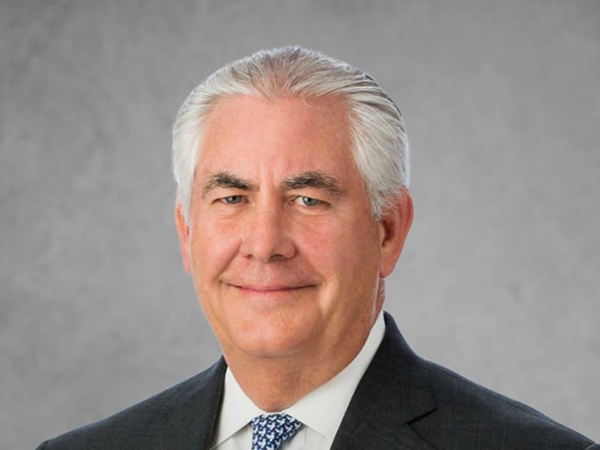 ExxonMobil CEO Rex Tillerson