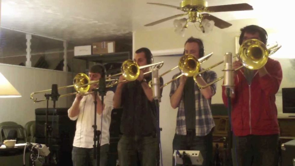 A ridiculously good trombone quartet, quirky Valentine's Day cards and the adorable aye-aye
