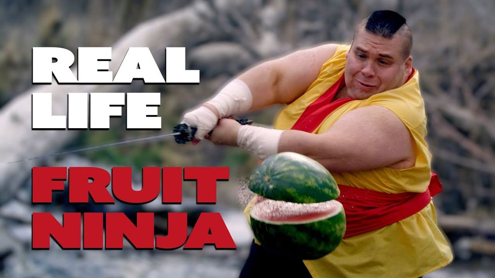 Real-life Fruit Ninja, high-def view of Mount Everest and President Obamabattles Spider-Man