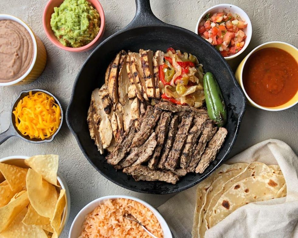 Fajita Petes fajitas and sides