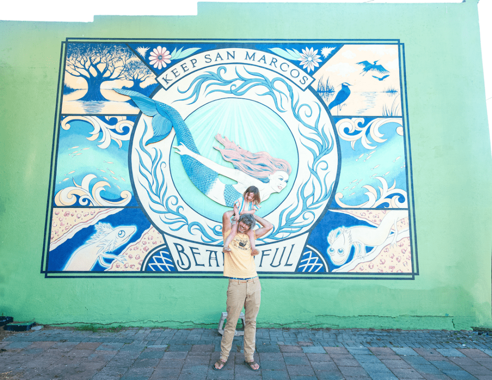 father daughter at san marcos mural