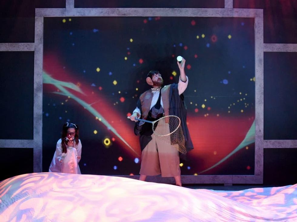 Faye Austin and Nathaniel P. Reid in Dallas Children's Theater's The BFG