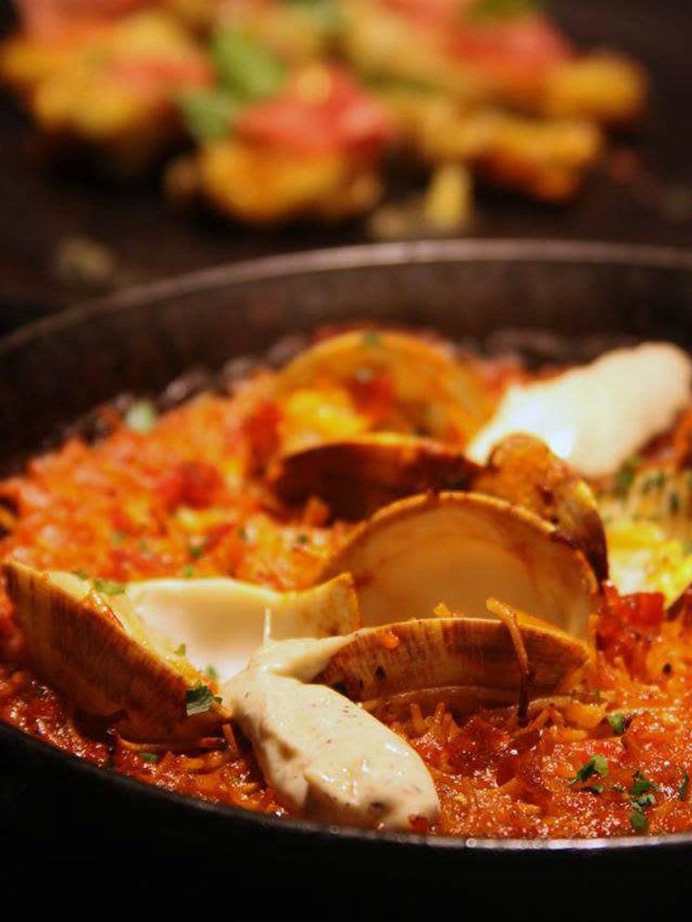 Fideua at Casa Rubia restaurant Dallas