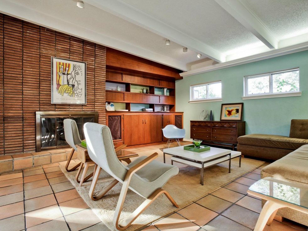 Fireplace at 11023 Pinocchio Dr. in Dallas