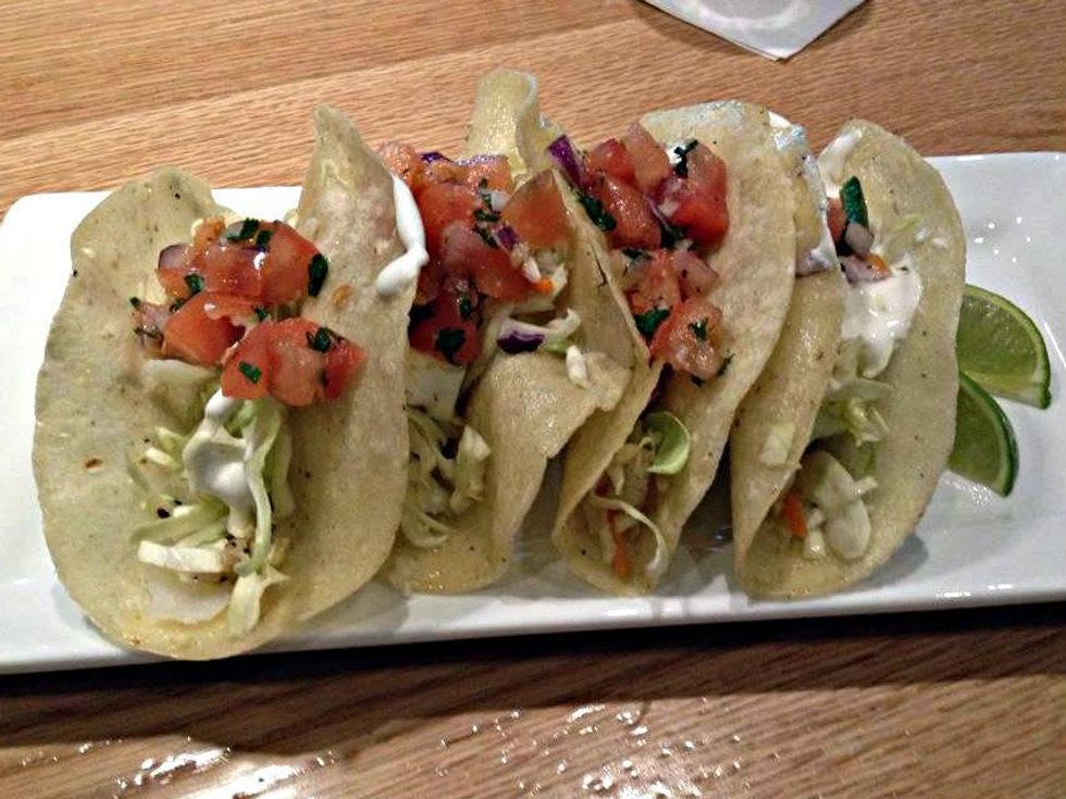 Fish tacos at Break Bar & Grill in Addison