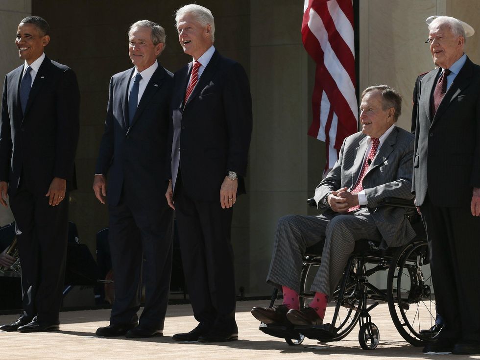 Five living presidents at George W. Bush Presidential Center dedication in Dallas