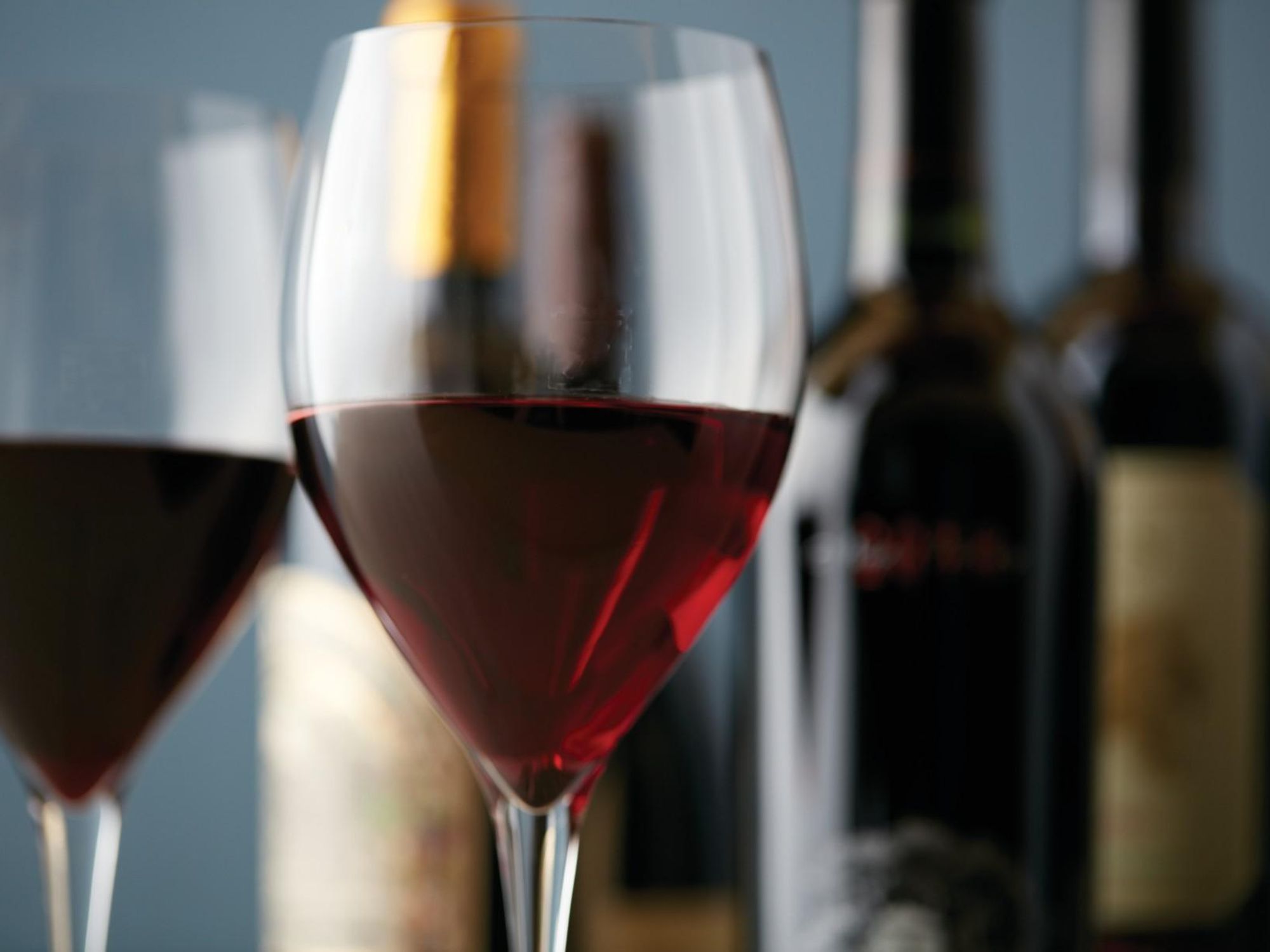 Fleming's wine glass wine bottle