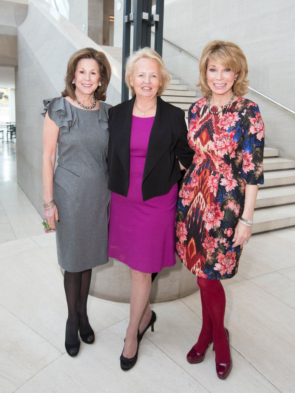 Former luncheon chairs Juli Harrison, Lillie Young, Olivia Kearney, saint valentine's day luncheon