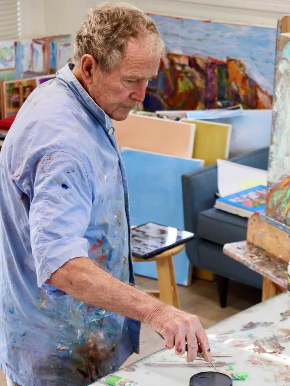 Former President George W. Bush painting
