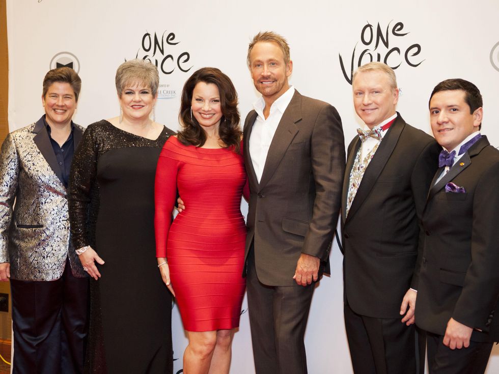 Fran Drescher, black tie dinner