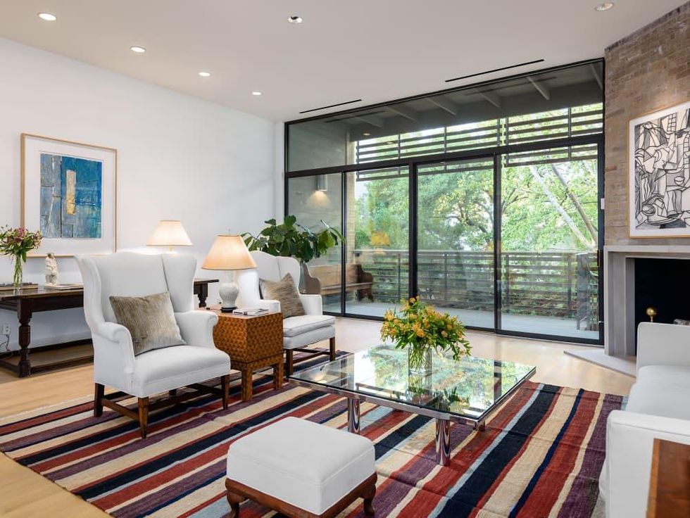 Frank Welch house, fireplace