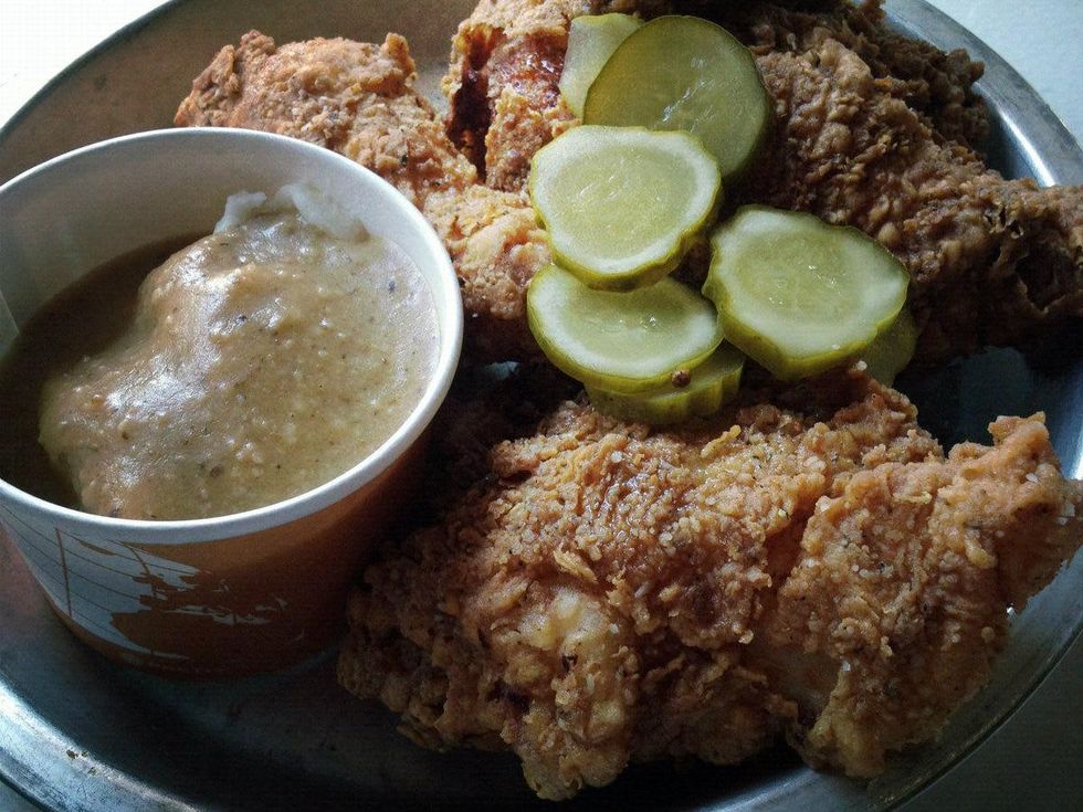 Fried chicken at Chicken Scratch restaurant in Dallas