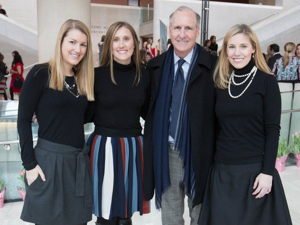 From Stanley Korshak, fashion show sponsor: Helen Brock, Laura Chandler, Crawford Brock, Leigh Friend, saint valentine's day luncheon