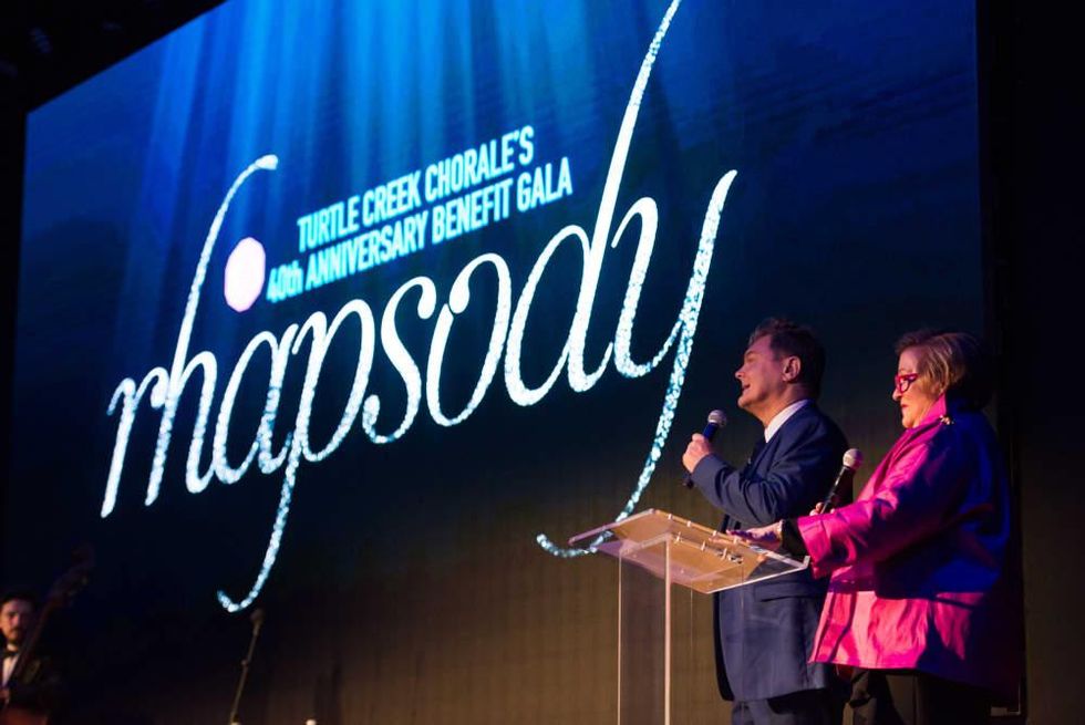 Gala co-chairs Robert Emery and Kay Wilkinson welcome more than 500 guests to the inaugural Rhapsody.