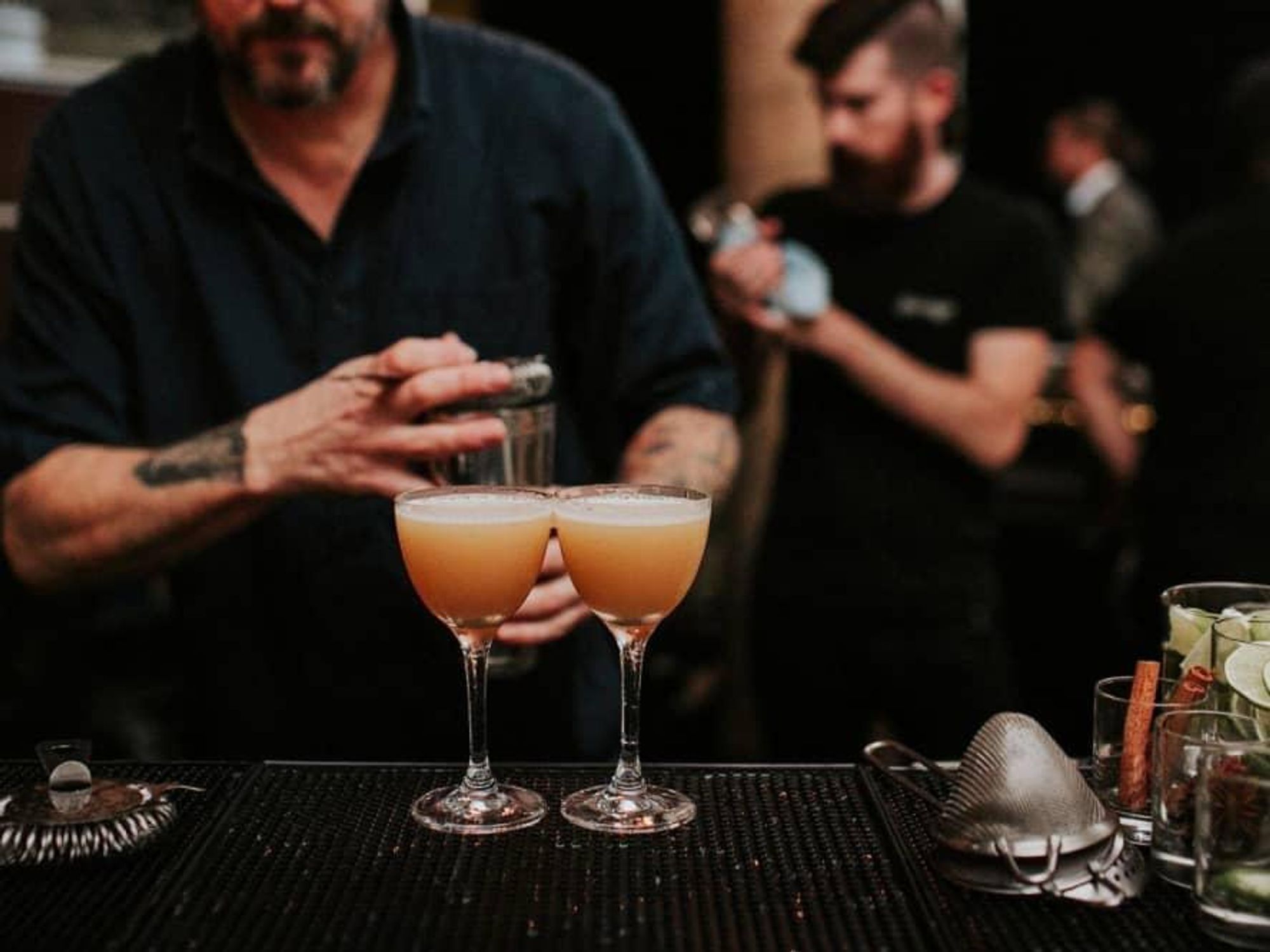 Garage bar Austin bartenders