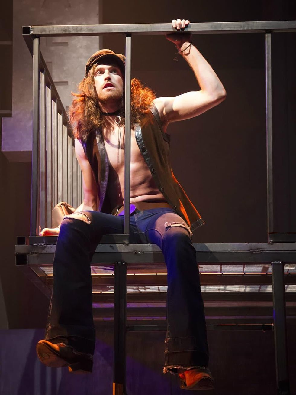 Garret Storms in HIT THE WALL at WaterTower Theatre