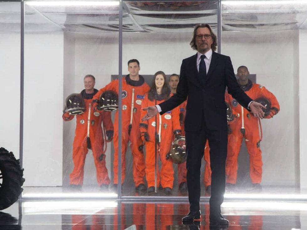 Gary Oldman and cast of The Space Between Us