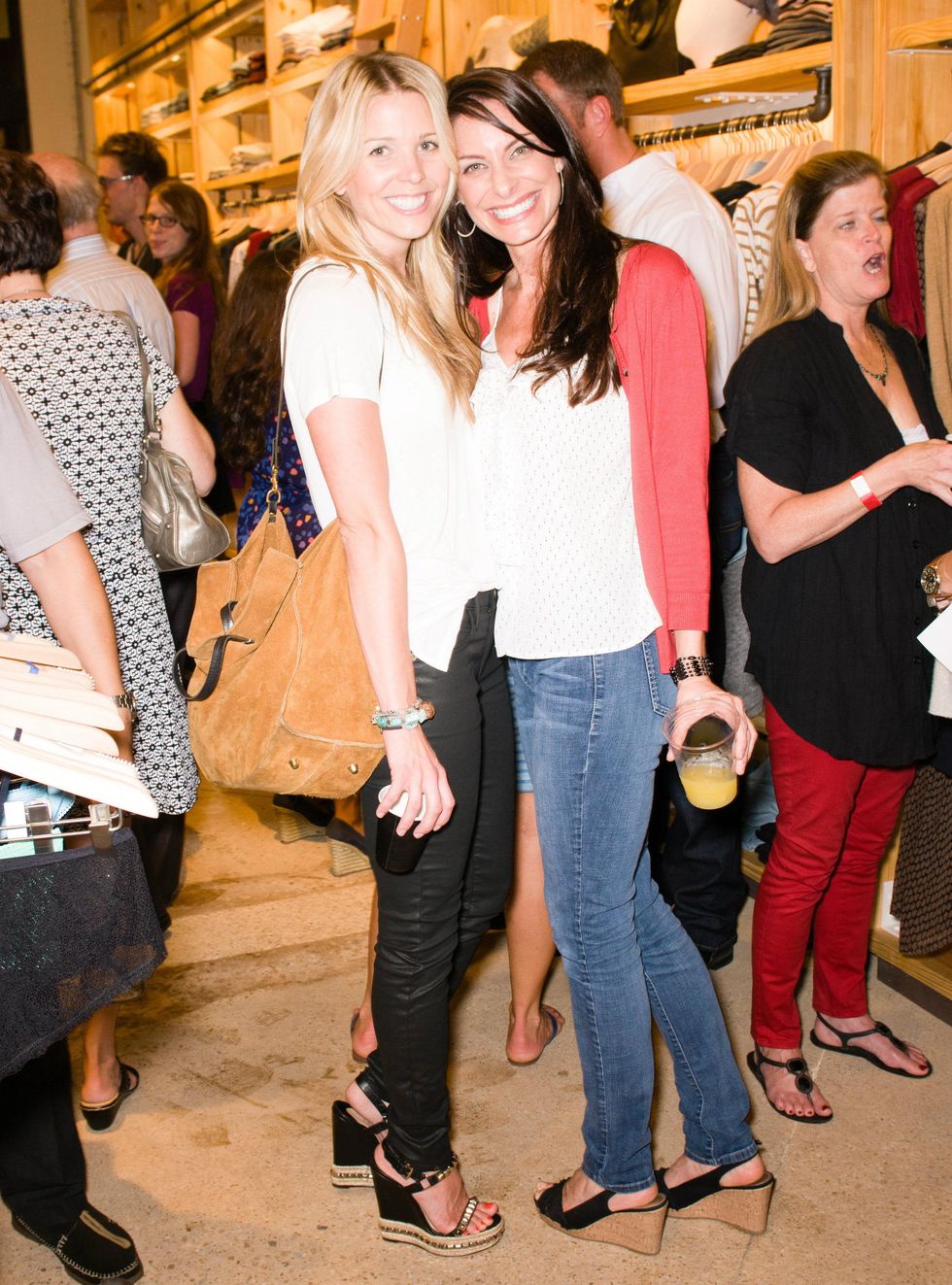 Geri Parris, Megan Shaffer at Steven Alan store opening in Dallas