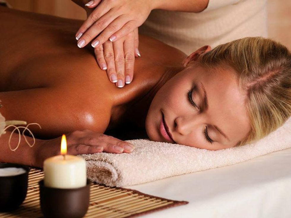 Girl getting massage