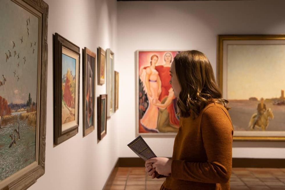 girl in art exhibit at Panhandle-Plains Historical Museum