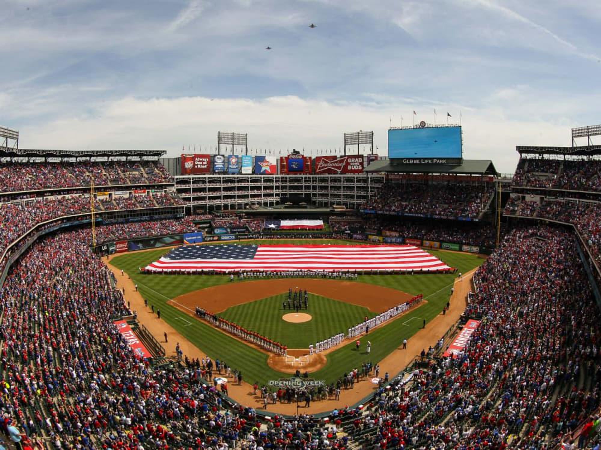 Globe Life Park in Arlington on opening day 2015