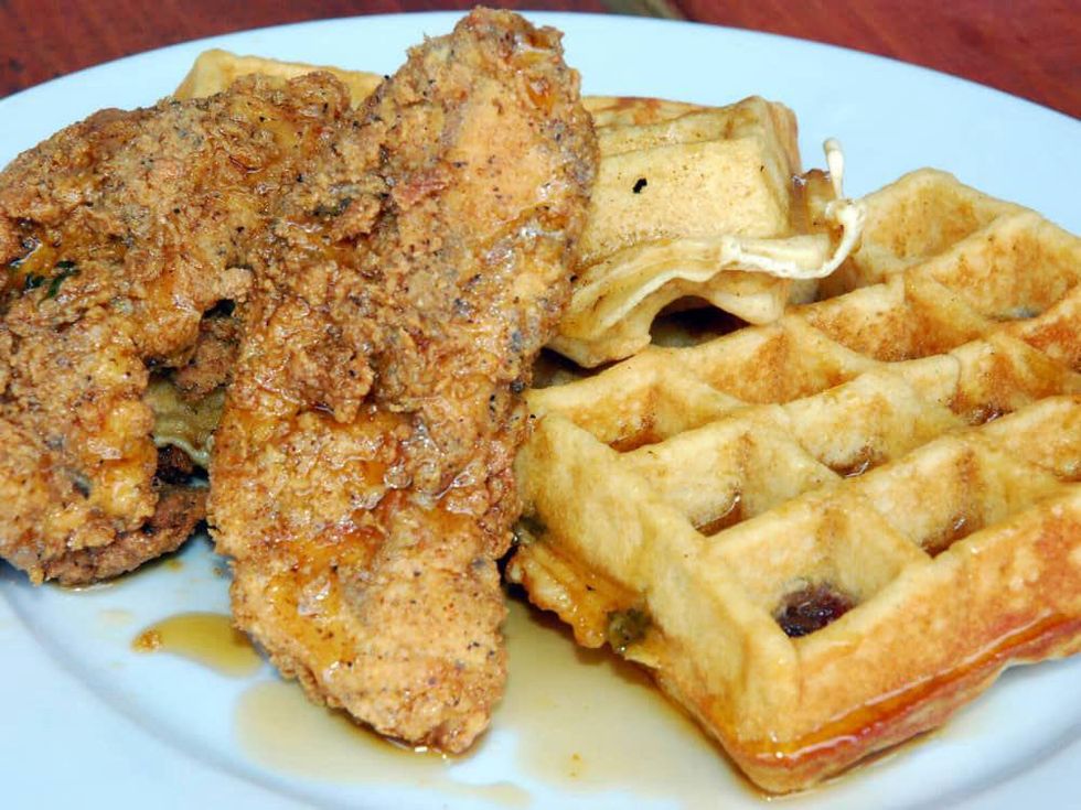 Gluten-free chicken and waffles at Company Cafe in Dallas