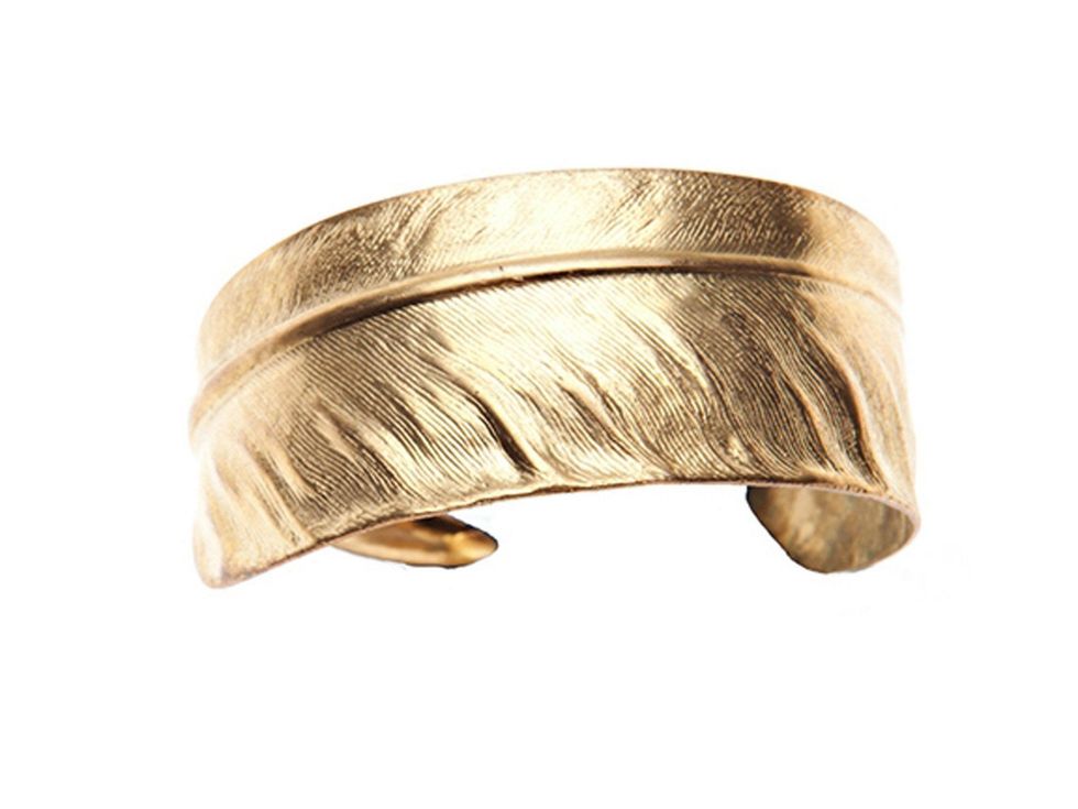 gold feather cuff, ModMade Goods