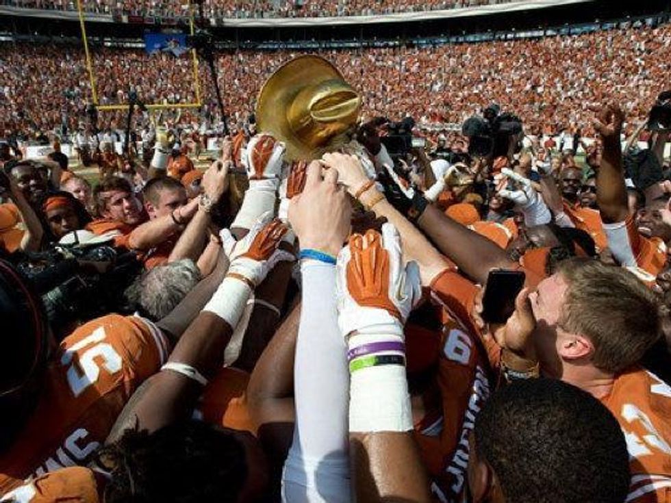 Golden Hat Texas OU game